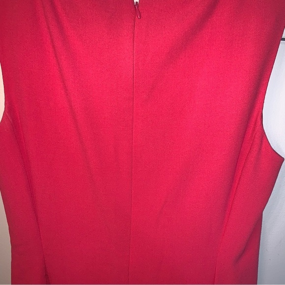 Tahari Shift Sleeveless Dress Bright Pink 8 - Picture 6 of 8